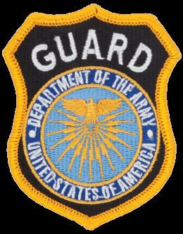 DEPT. OF ARMY GUARD/2 W/VELCRO  