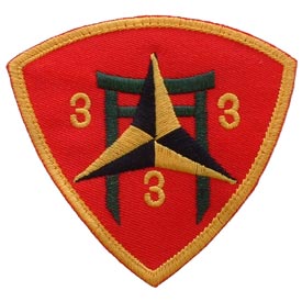 USMC 3RD BATTALION 3RD MARINES PATCH  