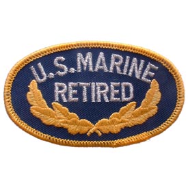 USMC OVAL RETIRED PATCH  