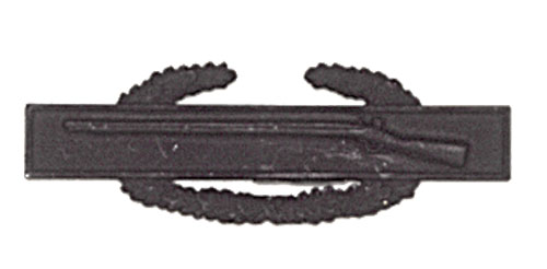 Army Badge: Combat Infantry First Award - Black Metal