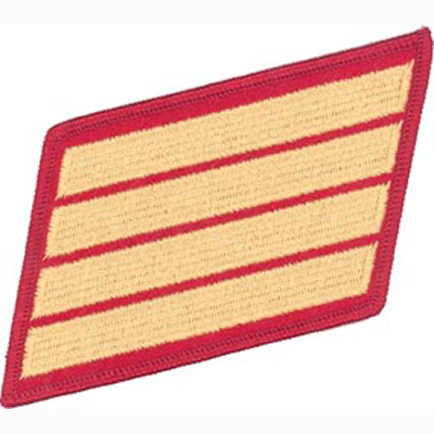Female -  Service Stripes - 4 Strips - Gold/Red  