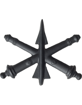 Army Officer Branch Of Service Collar Device: Air Defense Artillery - Black Metal