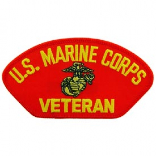 USMC VETERAN HAT PATCH  