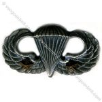Army Badge: Combat Parachute Second Award - Silver Oxide