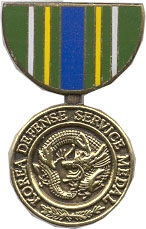 SERVICE MEDAL KOREA DEFENSE MM PIN  