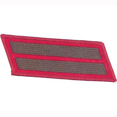 Female -  Service Stripes - 2 Strips - Green/Red  