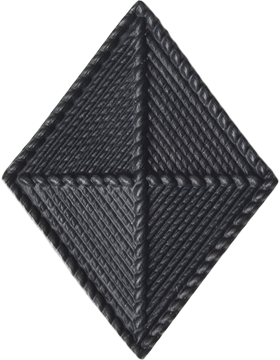 Army Officer Branch Of Service Collar Device: Finance - Black Metal