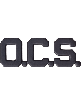 Army  Officer Branch Of Service Collar Device: Officer Candidate School - Black Metal