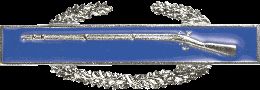 Army Badge: Combat Infantry First Award - Silver Oxide