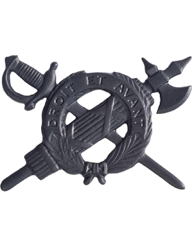 Army Officer Branch Of Service Collar Device: Inspector General - Black Metal
