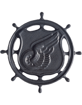 Army   Officer Branch Of Service Collar Device: Transportation - Black Metal