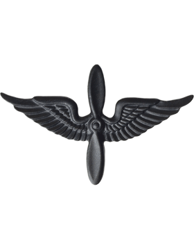Army Officer Branch Of Service Collar Device: Aviation - Black Metal
