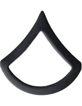 Army Chevron: Private First Class - Black Metal