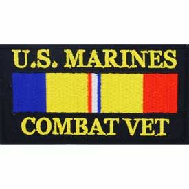 COMBAT VETERAN US MARINE CORPS PATCH  