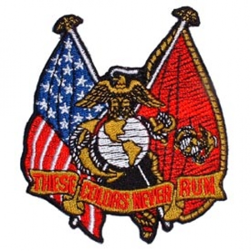 USMC THESE COLORS NEVER RUN PATCH  