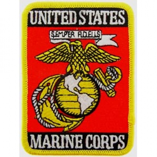 USMC LOGO RECTANGLE LARGE PATCH  